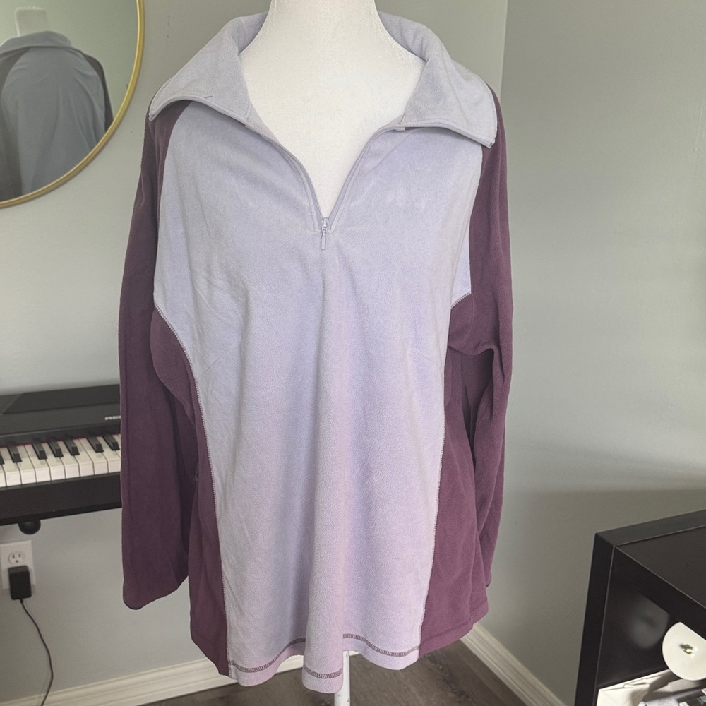 Columbia Purple and Lavender Quarter-Zip Pullover